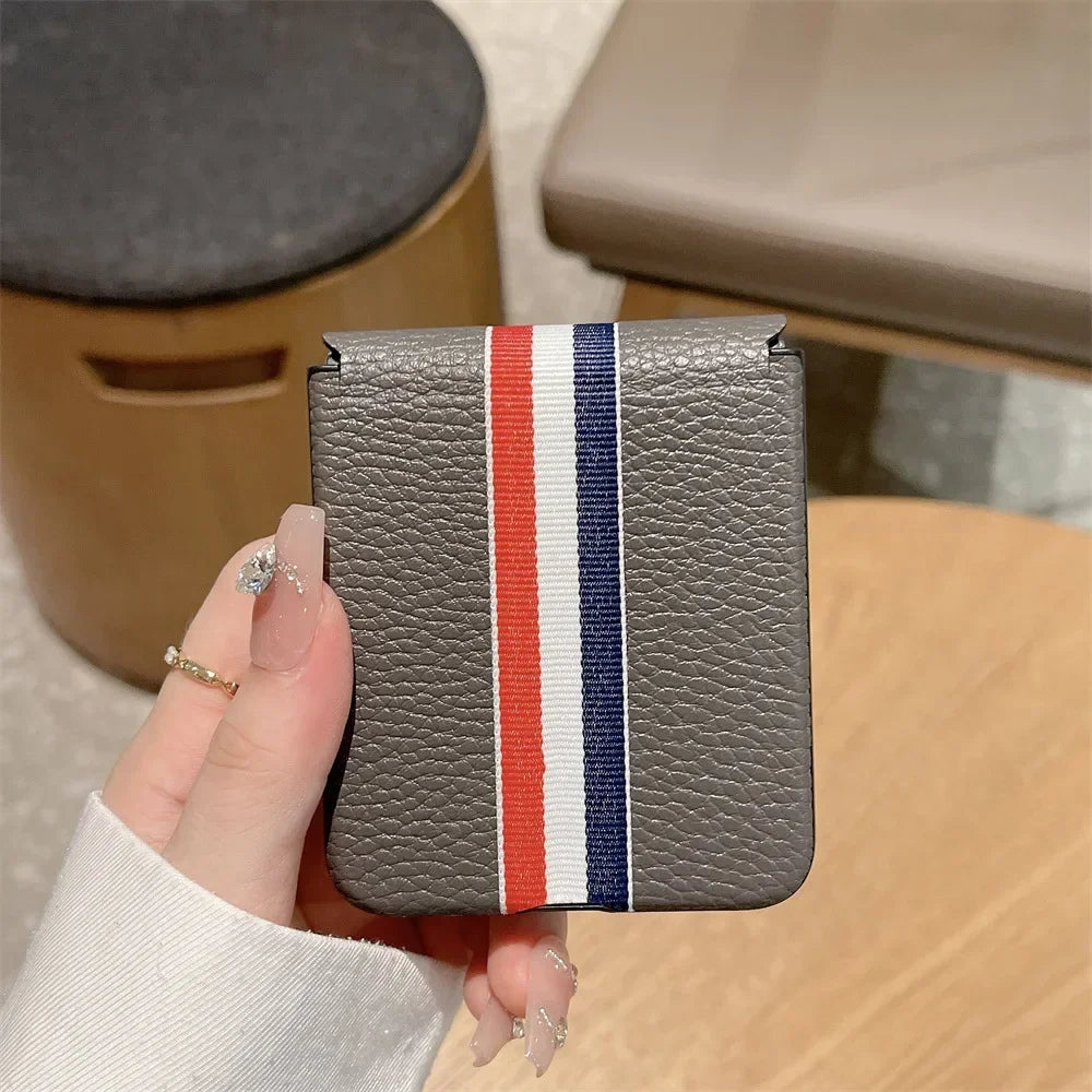 Litchi Leather Case for Samsung Galaxy Z Flip - Premium Mobile Phone Cases from Dressmycell.com - Just $22! Shop now at Dressmycell.com Litchi Leather Case for Samsung Galaxy Z Flip - Premium Mobile Phone Cases from Dressmycell.com - Just $22! Shop now at Dressmycell.com